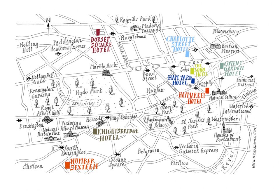 London Map Firmdale Hotels