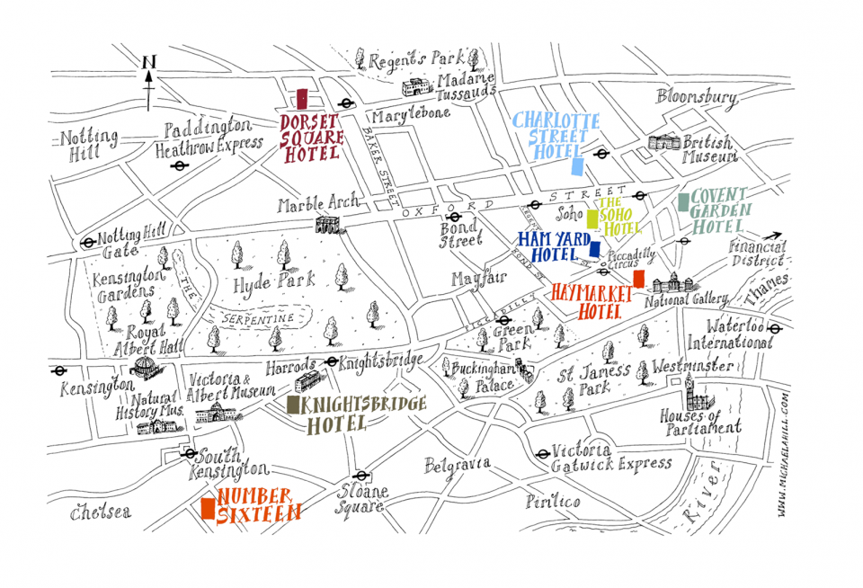 London Map Firmdale Hotels